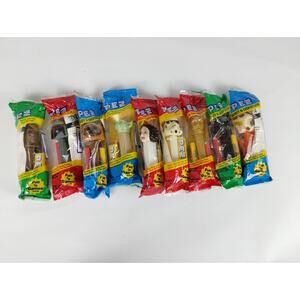 Star Wars PEZ Dispensers Lot Of 9 Yoda Chewbacca C3PO Vader Luke Leia Boba Fett